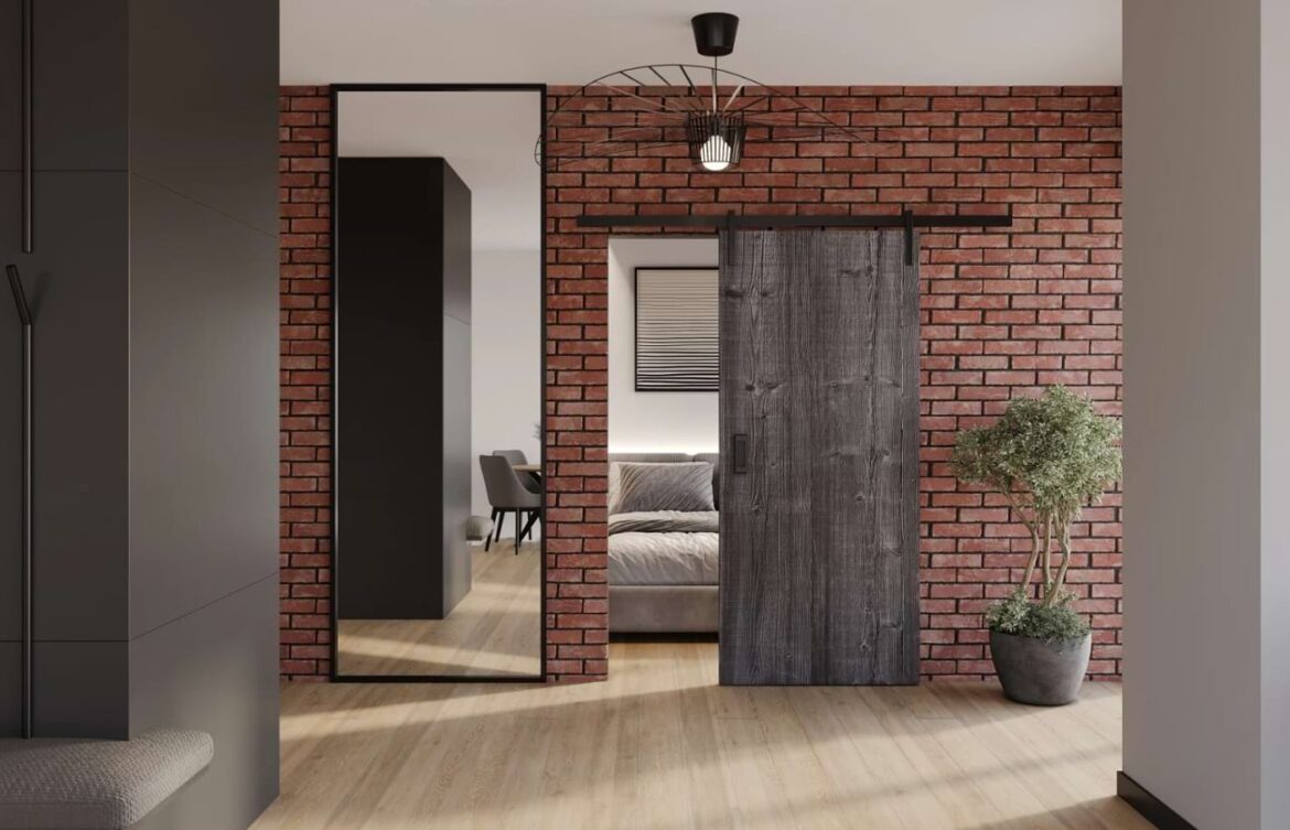 Élégance authentique avec une porte vieux bois – un choix qui raconte une histoire